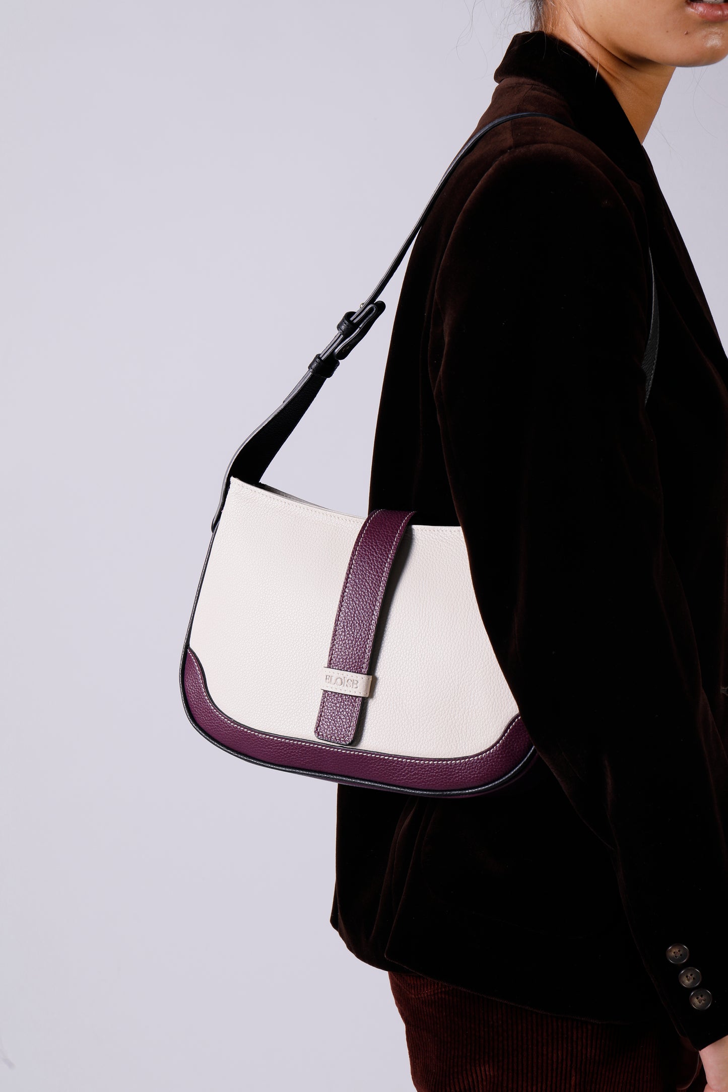 Bolso Gondola Beige/Burgundy